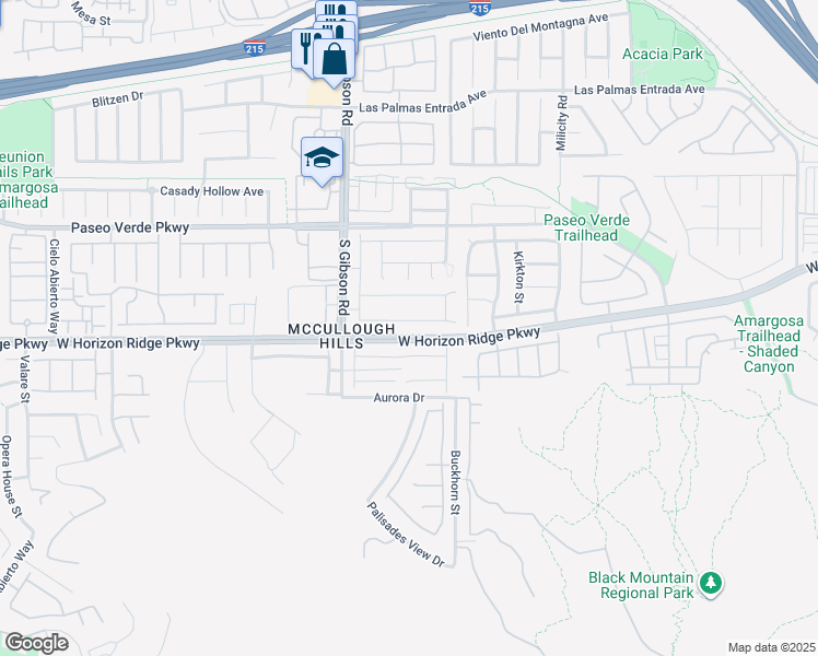 map of restaurants, bars, coffee shops, grocery stores, and more near 933 Everest Peak Avenue in Henderson