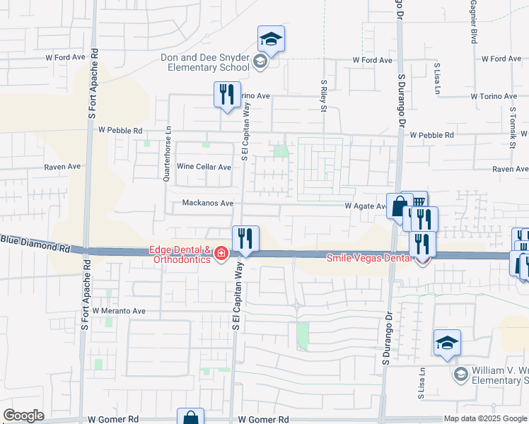 map of restaurants, bars, coffee shops, grocery stores, and more near 8940 West Marmo Avenue in Las Vegas