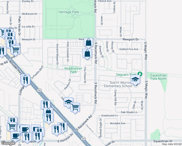map of restaurants, bars, coffee shops, grocery stores, and more near 994 River Walk Court in Henderson