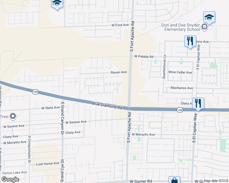 map of restaurants, bars, coffee shops, grocery stores, and more near 9115 Hermosa Valley Street in Las Vegas