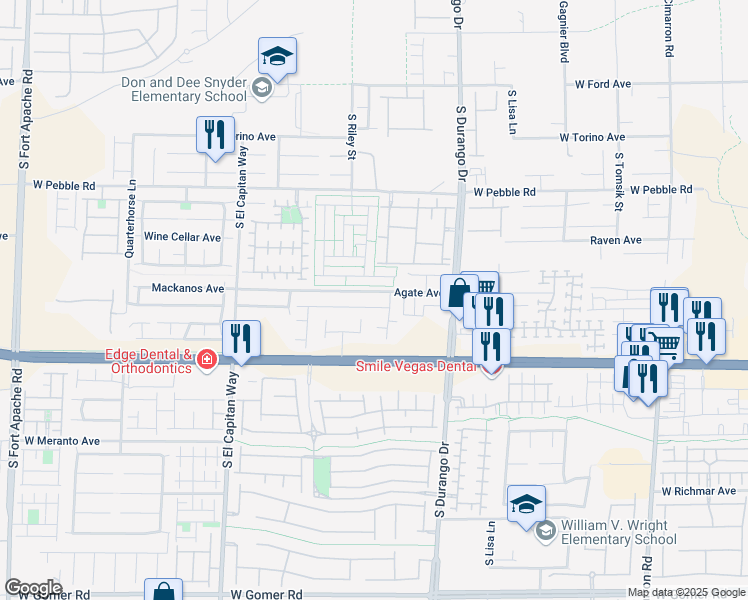 map of restaurants, bars, coffee shops, grocery stores, and more near 8742 Brindisi Park Avenue in Las Vegas