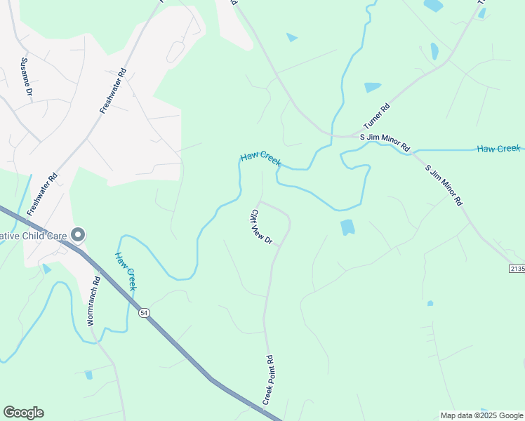 map of restaurants, bars, coffee shops, grocery stores, and more near 2710 Cliff View Drive in Graham