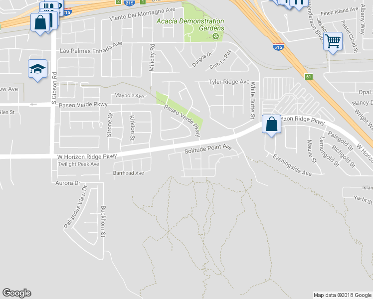 map of restaurants, bars, coffee shops, grocery stores, and more near 720 Solitude Point Avenue in Henderson