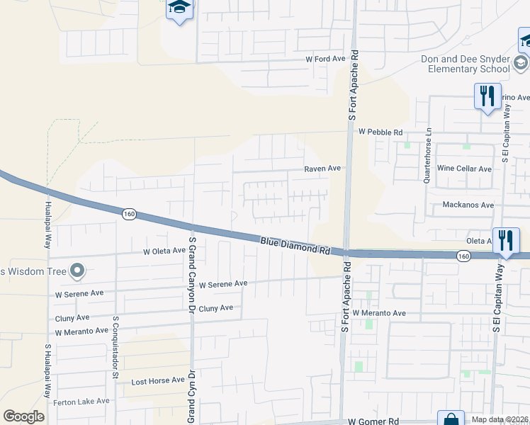 map of restaurants, bars, coffee shops, grocery stores, and more near 9614 Vega Carpio Avenue in Las Vegas