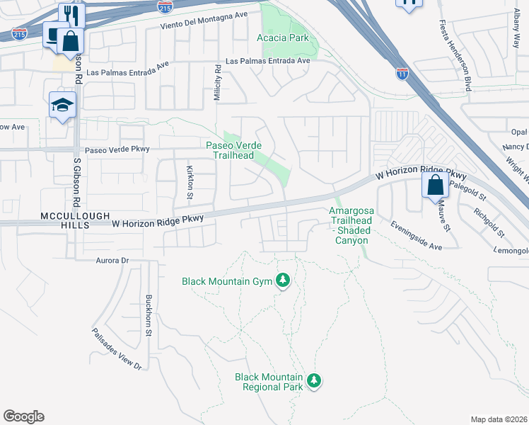 map of restaurants, bars, coffee shops, grocery stores, and more near 722 Solitude Point Avenue in Henderson
