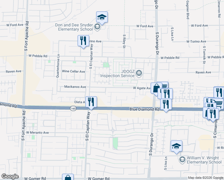 map of restaurants, bars, coffee shops, grocery stores, and more near 8862 Brindisi Park Avenue in Las Vegas