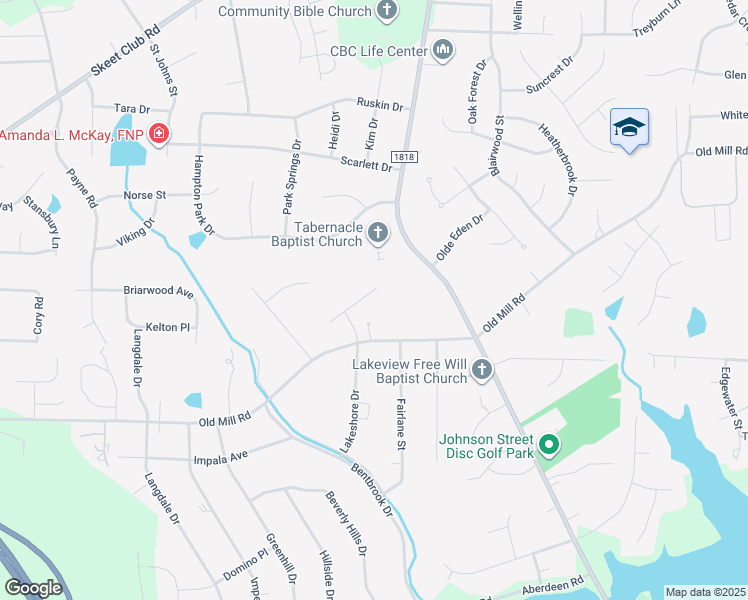 map of restaurants, bars, coffee shops, grocery stores, and more near 405 Traceway Road in High Point