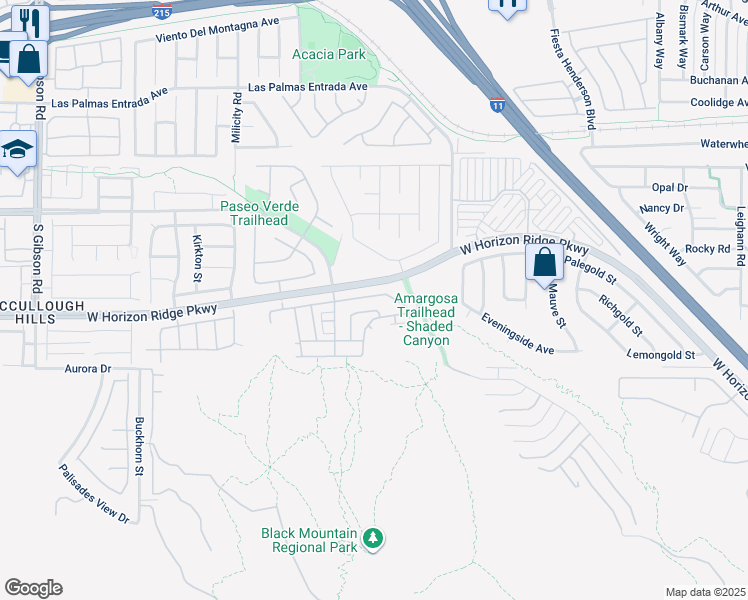 map of restaurants, bars, coffee shops, grocery stores, and more near 669 Solitude Point Avenue in Henderson