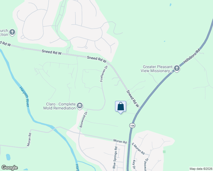 map of restaurants, bars, coffee shops, grocery stores, and more near 2320 Foxhaven Drive in Franklin
