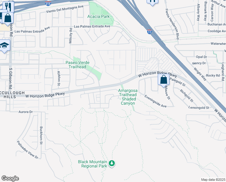 map of restaurants, bars, coffee shops, grocery stores, and more near 667 Solitude Point Avenue in Henderson
