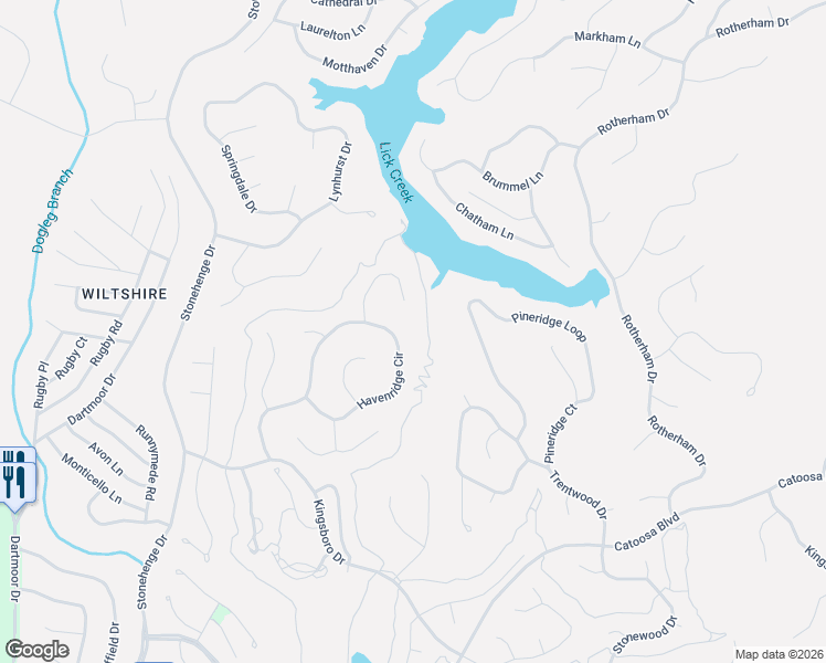 map of restaurants, bars, coffee shops, grocery stores, and more near 141 Havenridge Circle in Crossville