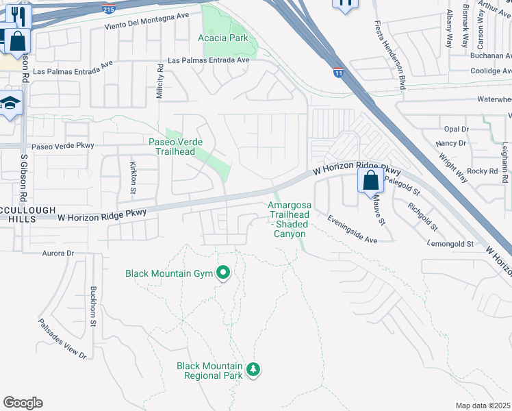 map of restaurants, bars, coffee shops, grocery stores, and more near 675 Solitude Point Avenue in Henderson