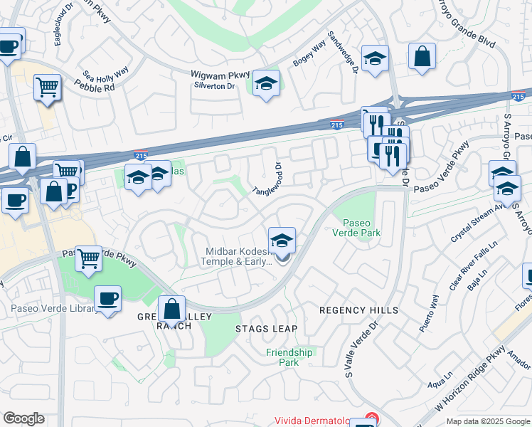 map of restaurants, bars, coffee shops, grocery stores, and more near 1948 Flagstone Ranch Lane in Henderson
