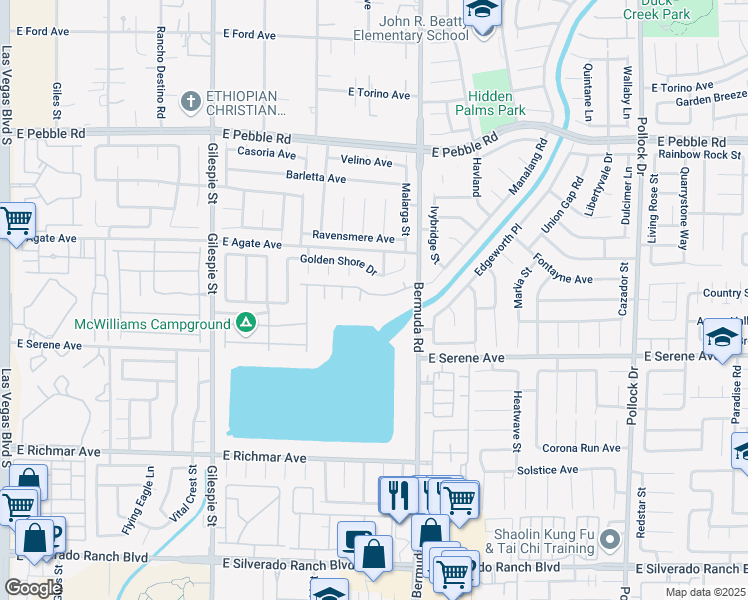 map of restaurants, bars, coffee shops, grocery stores, and more near 365 Cascade Mist Avenue in Las Vegas