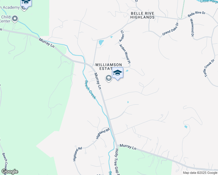 map of restaurants, bars, coffee shops, grocery stores, and more near 6430 Murray Lane in Brentwood