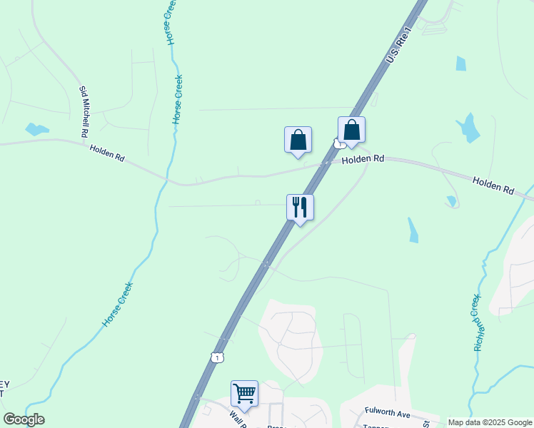 map of restaurants, bars, coffee shops, grocery stores, and more near 113 Sunset Drive in Youngsville
