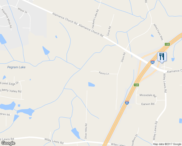 map of restaurants, bars, coffee shops, grocery stores, and more near 2700 Kenny Lane in Greensboro