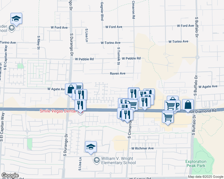 map of restaurants, bars, coffee shops, grocery stores, and more near 8324 Wuthering Heights Avenue in Las Vegas