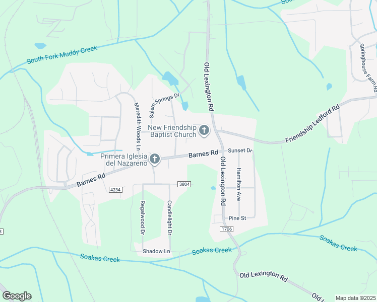 map of restaurants, bars, coffee shops, grocery stores, and more near 559 Barnes Road in Winston-Salem
