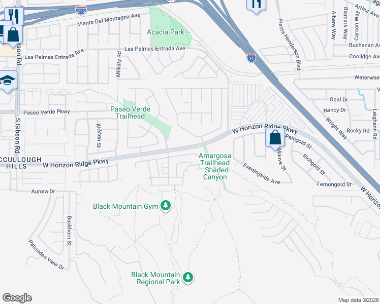 map of restaurants, bars, coffee shops, grocery stores, and more near 664 Solitude Point Avenue in Henderson