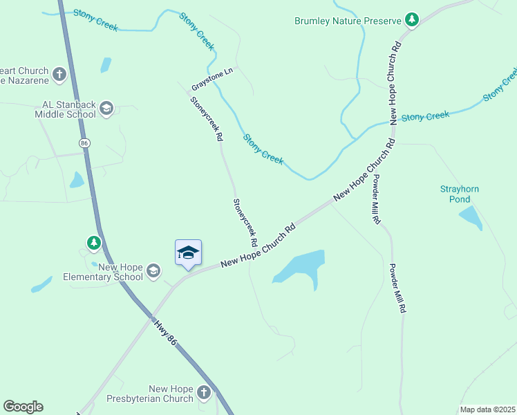 map of restaurants, bars, coffee shops, grocery stores, and more near 4020 Stoneycreek Road in Chapel Hill