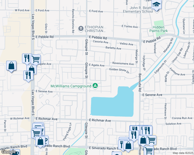 map of restaurants, bars, coffee shops, grocery stores, and more near 9194 Coral Bisque Street in Las Vegas