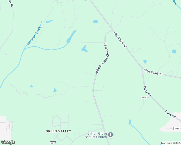 map of restaurants, bars, coffee shops, grocery stores, and more near 4870 Abbotts Creek Church Road in Kernersville