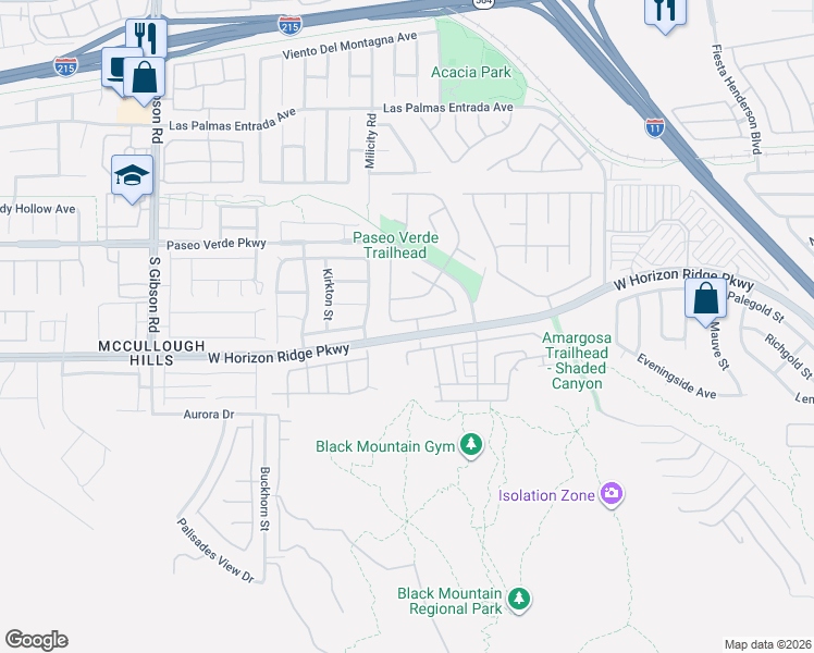 map of restaurants, bars, coffee shops, grocery stores, and more near 731 Smokey Mountain Avenue in Henderson