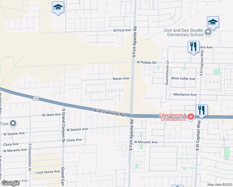 map of restaurants, bars, coffee shops, grocery stores, and more near 9493 Alma Ridge Avenue in Las Vegas
