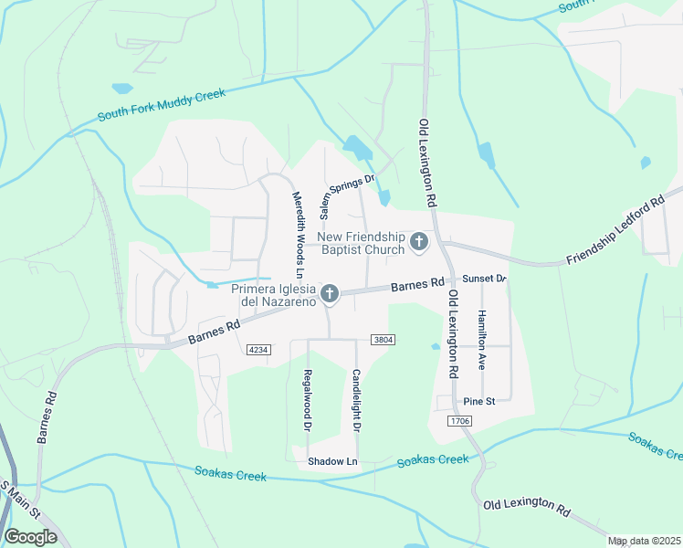 map of restaurants, bars, coffee shops, grocery stores, and more near 541 Barnes Road in Winston-Salem