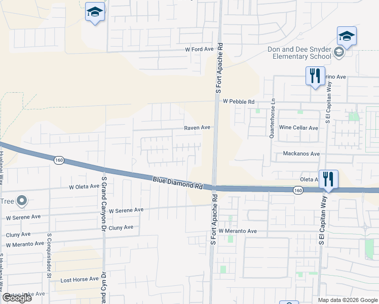 map of restaurants, bars, coffee shops, grocery stores, and more near 9493 Alma Ridge Avenue in Las Vegas