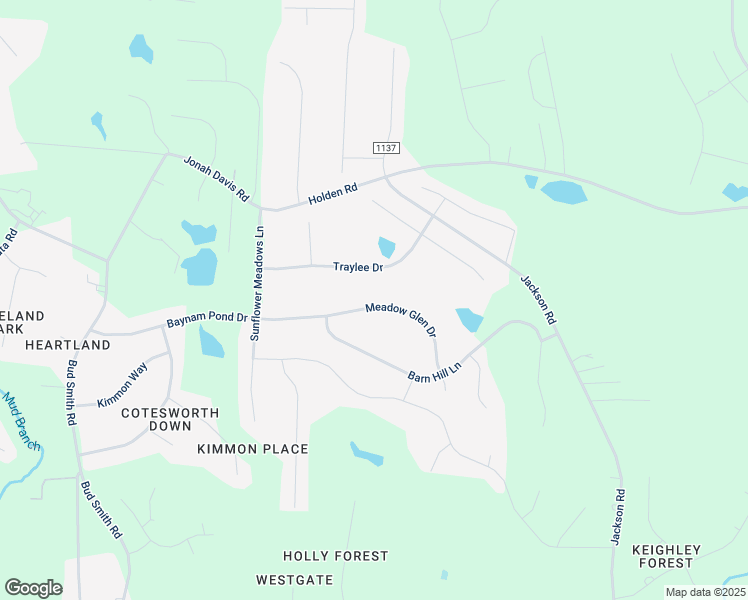 map of restaurants, bars, coffee shops, grocery stores, and more near 200 Meadow Glen Drive in Wake Forest