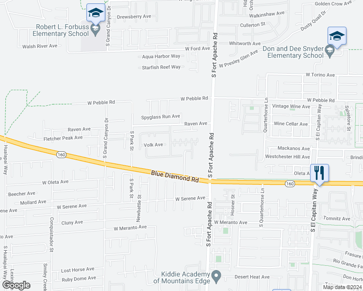 map of restaurants, bars, coffee shops, grocery stores, and more near 9511 Alma Ridge Avenue in Las Vegas