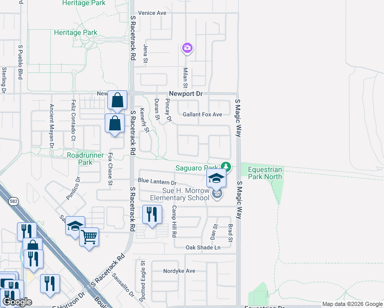 map of restaurants, bars, coffee shops, grocery stores, and more near 1117 Devon Downs Avenue in Henderson