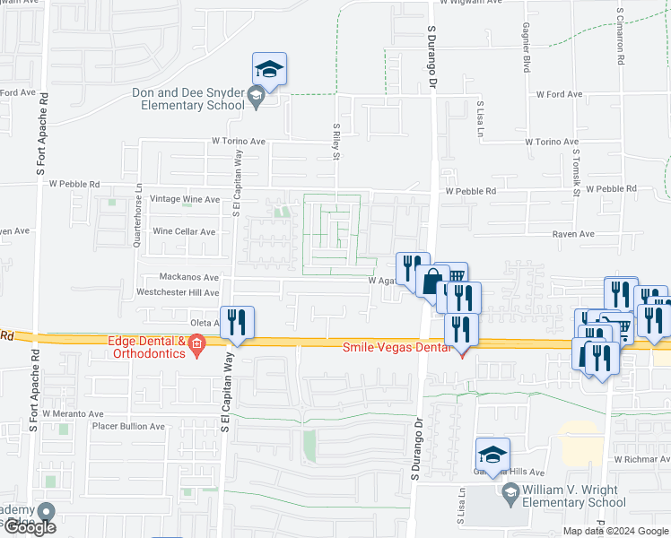 map of restaurants, bars, coffee shops, grocery stores, and more near 8803 Salvestrin Point Avenue in Las Vegas
