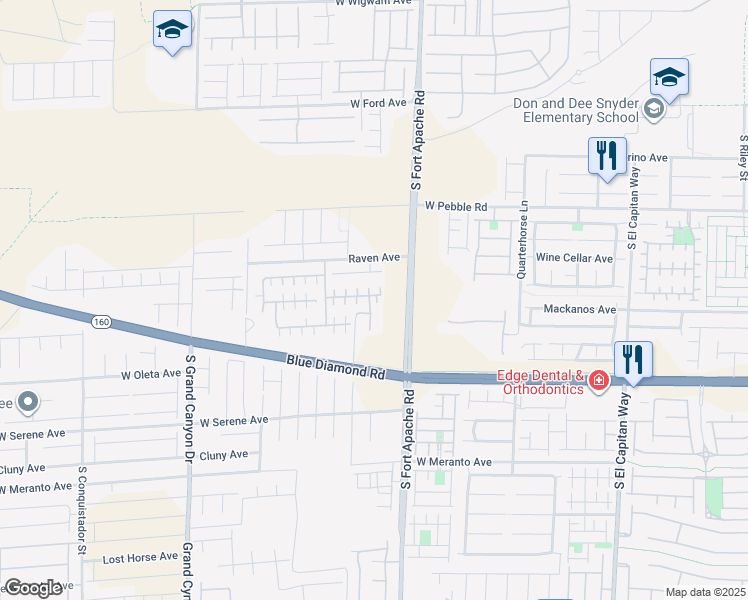 map of restaurants, bars, coffee shops, grocery stores, and more near 9473 Alma Ridge Avenue in Las Vegas