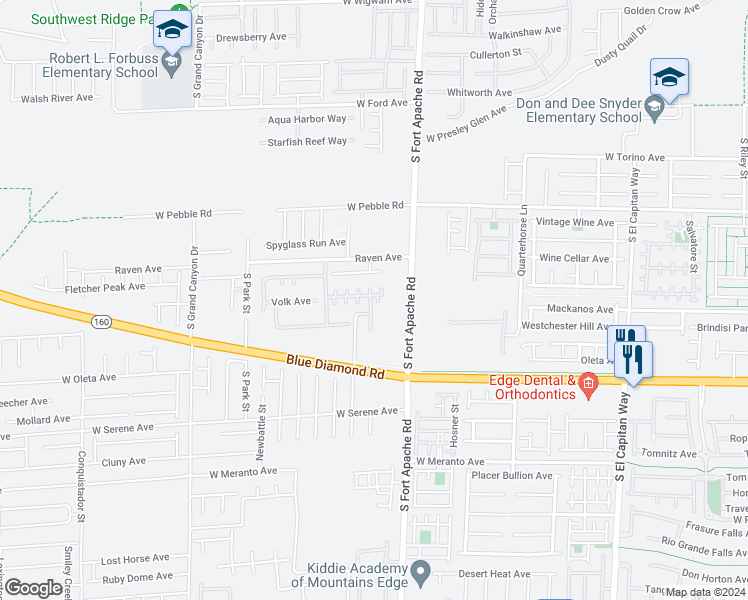 map of restaurants, bars, coffee shops, grocery stores, and more near 9473 Alma Ridge Avenue in Las Vegas