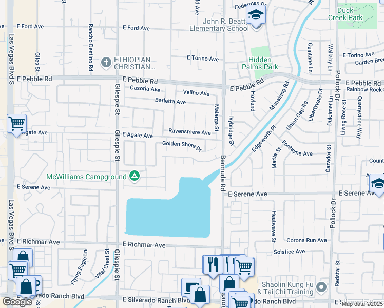 map of restaurants, bars, coffee shops, grocery stores, and more near 365 Cascade Mist Avenue in Las Vegas