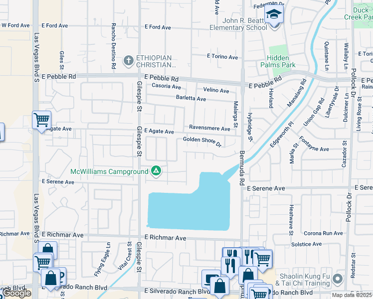 map of restaurants, bars, coffee shops, grocery stores, and more near 280 Cascade Mist Avenue in Las Vegas