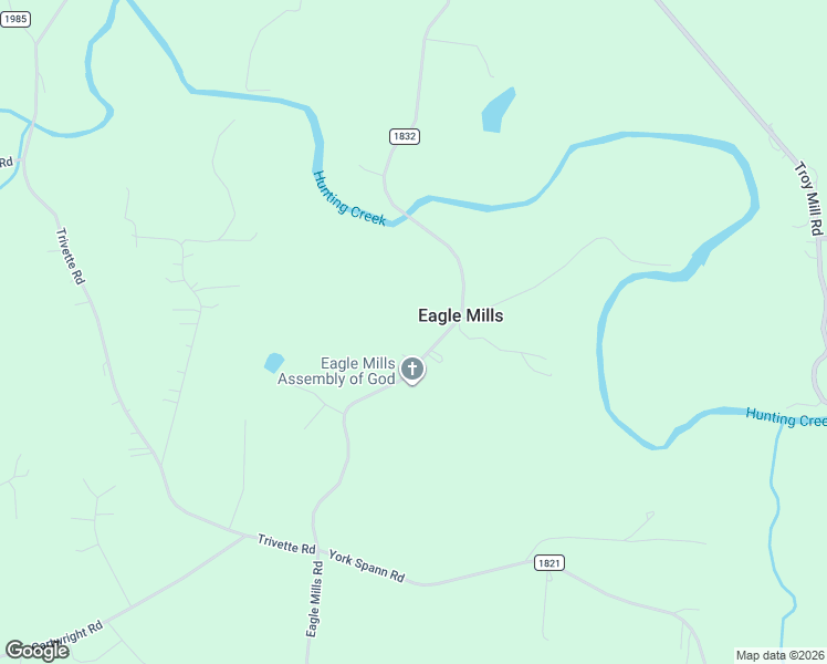 map of restaurants, bars, coffee shops, grocery stores, and more near 601 Eagle Mills Road in Hamptonville