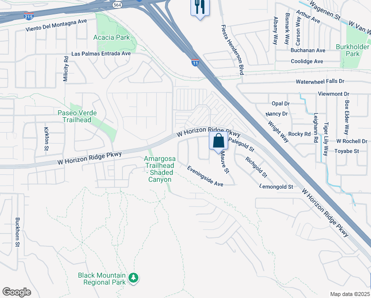 map of restaurants, bars, coffee shops, grocery stores, and more near 105 Crescent Bay Street in Henderson