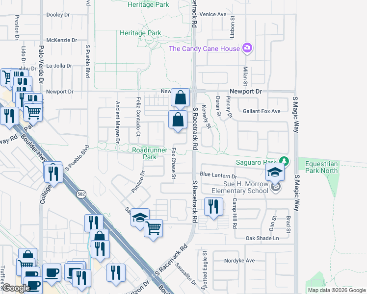 map of restaurants, bars, coffee shops, grocery stores, and more near 991 Ridge Path Avenue in Henderson