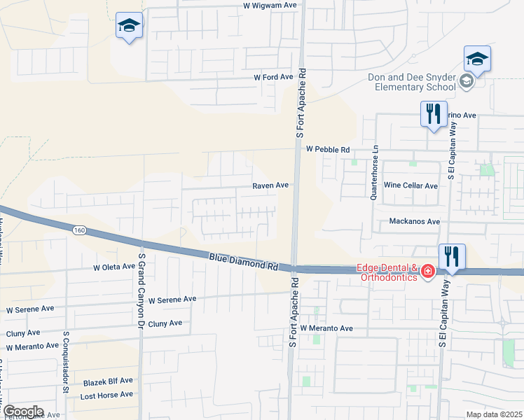 map of restaurants, bars, coffee shops, grocery stores, and more near 9486 Alma Ridge Avenue in Las Vegas