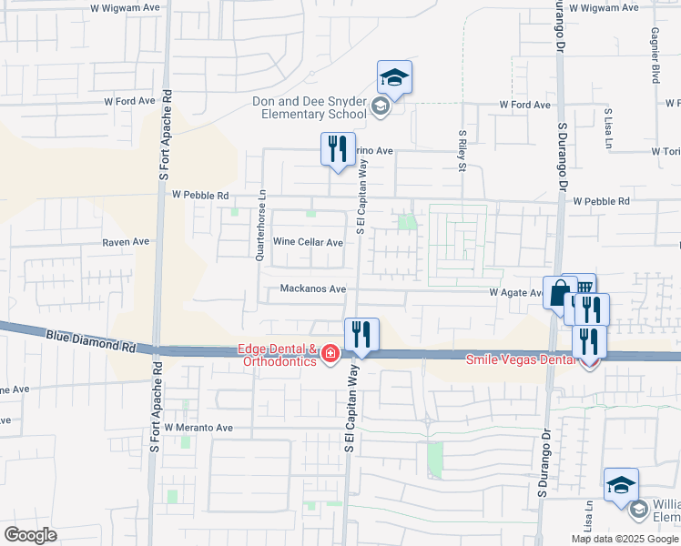 map of restaurants, bars, coffee shops, grocery stores, and more near 9034 Grenache Street in Las Vegas