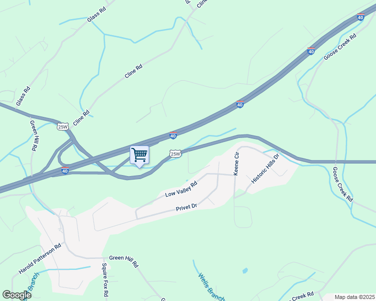 map of restaurants, bars, coffee shops, grocery stores, and more near 901 Ellison Lane in Dandridge