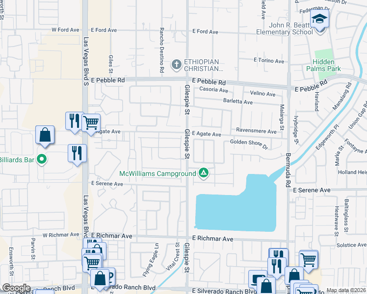 map of restaurants, bars, coffee shops, grocery stores, and more near 9152 Aqueduct Street in Las Vegas