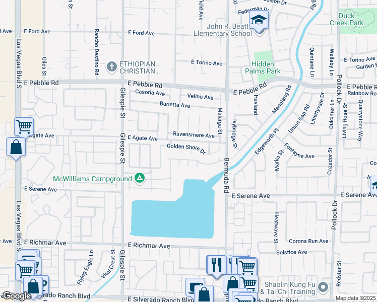 map of restaurants, bars, coffee shops, grocery stores, and more near 324 Golden Shore Drive in Las Vegas