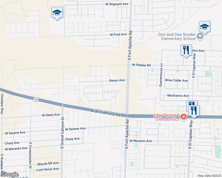 map of restaurants, bars, coffee shops, grocery stores, and more near 9496 Alma Ridge Avenue in Las Vegas