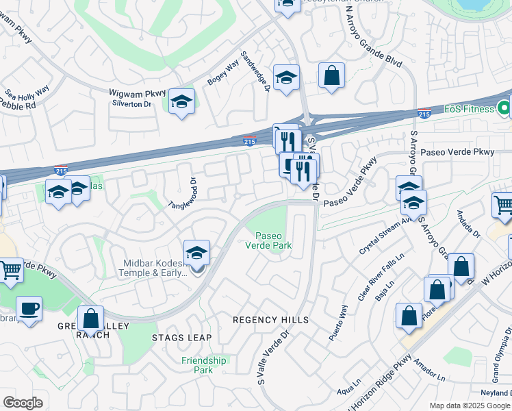 map of restaurants, bars, coffee shops, grocery stores, and more near 1855 Windward Court in Henderson