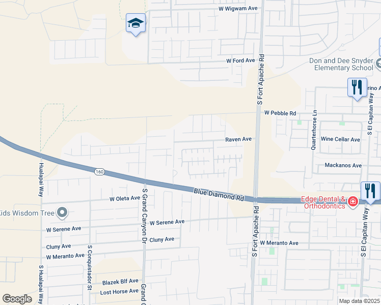 map of restaurants, bars, coffee shops, grocery stores, and more near 9641 Greensburg Avenue in Las Vegas
